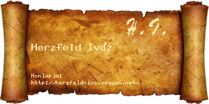 Herzfeld Ivó névjegykártya